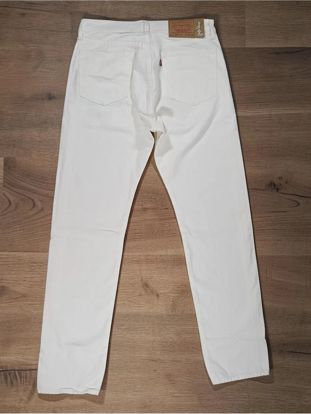 Levi's x Denim Tears 501 DT Jeans Men's 34x34 Ivory A1592-0004 NWOT Flaws